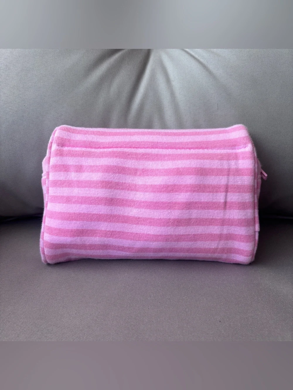 Brandy Melville Pink Striped Make-Up Bags- Set of 2